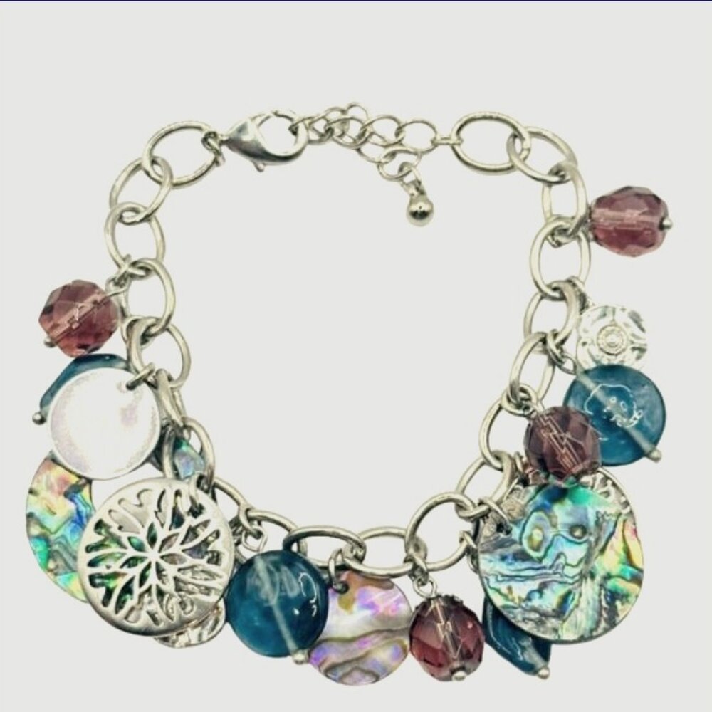 LIA SOPHIA "Windsong" Abalone Shell Dangle Bracelet
